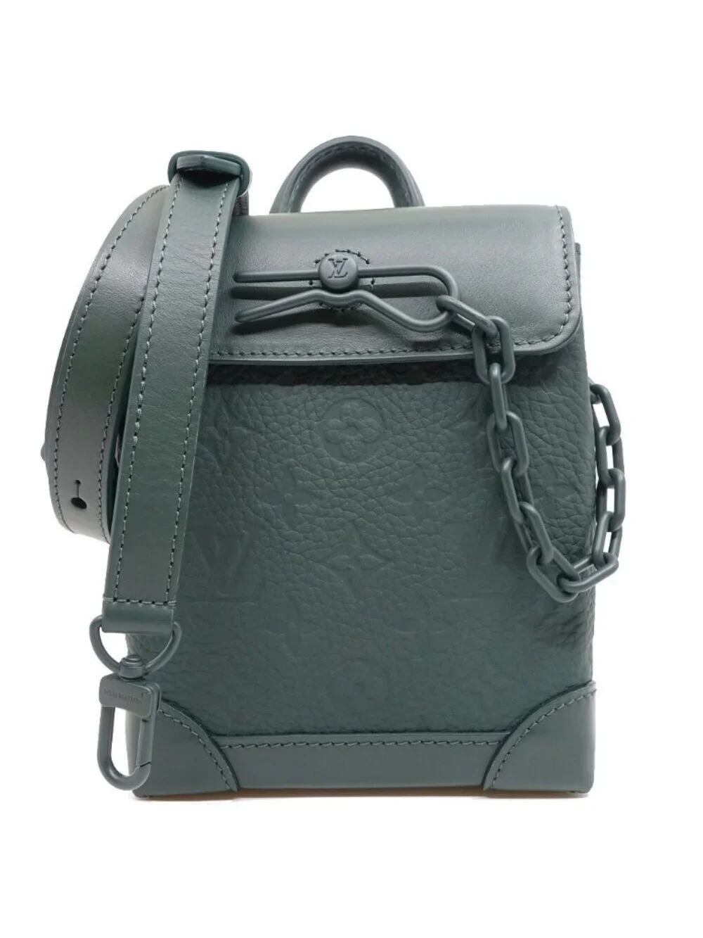 Louis Vuitton Nano Steamer Monogram Taurillon Vert Fonce Shoulder